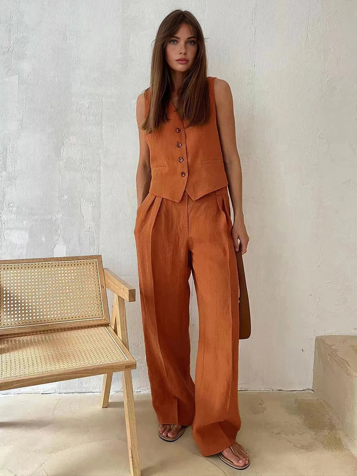 Marlowe | Cotton and Linen Two-Piece Set