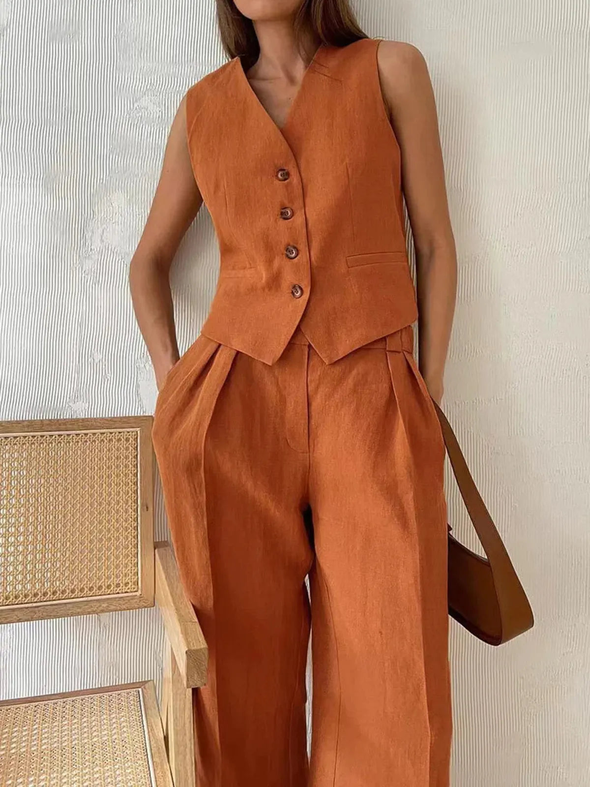 Marlowe | Cotton and Linen Two-Piece Set