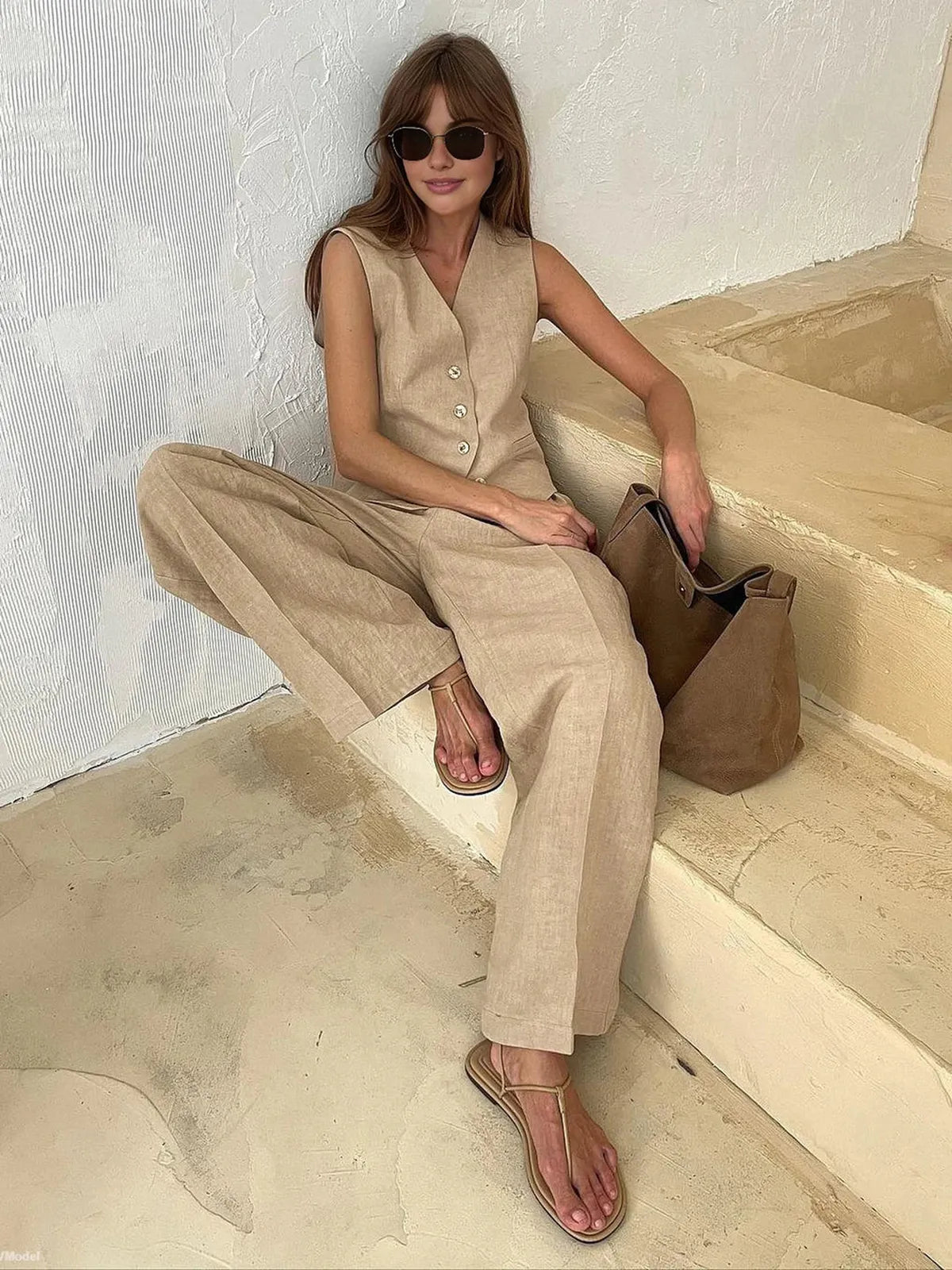 Marlowe | Cotton and Linen Two-Piece Set
