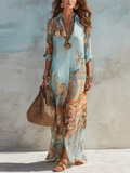 Andrea | Button-Front Maxi Shirt Dress