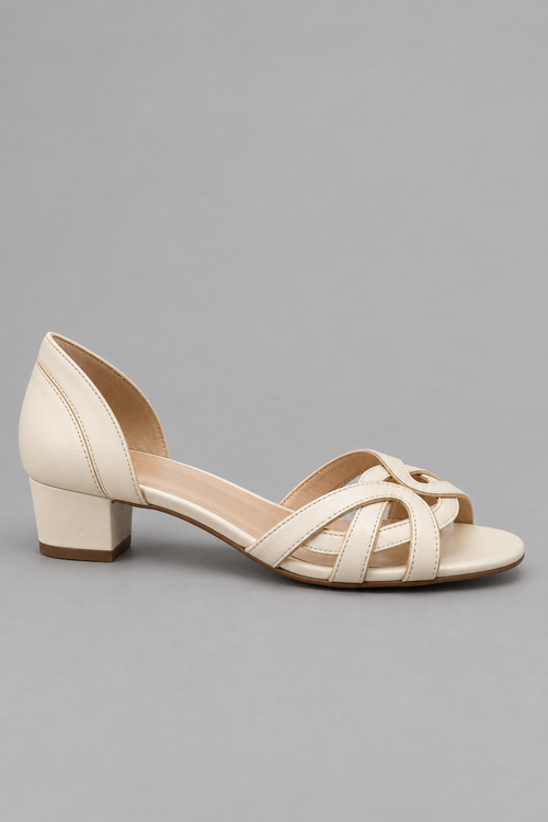 Aileen | Elegant Cream Woven Sandals