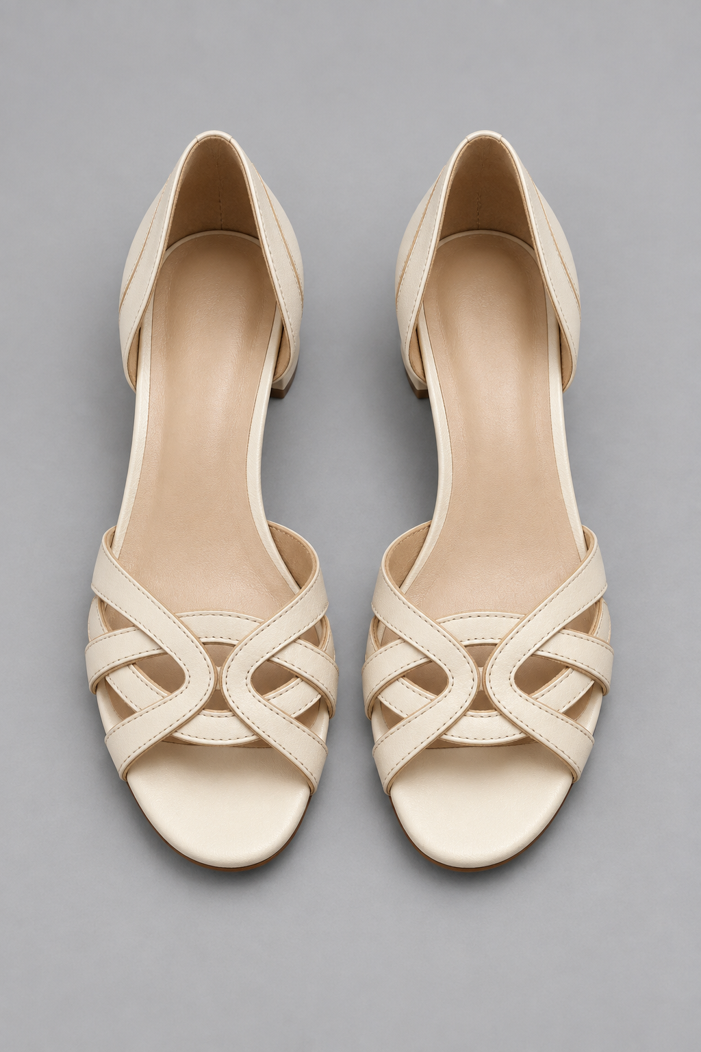 Aileen | Elegant Cream Woven Sandals