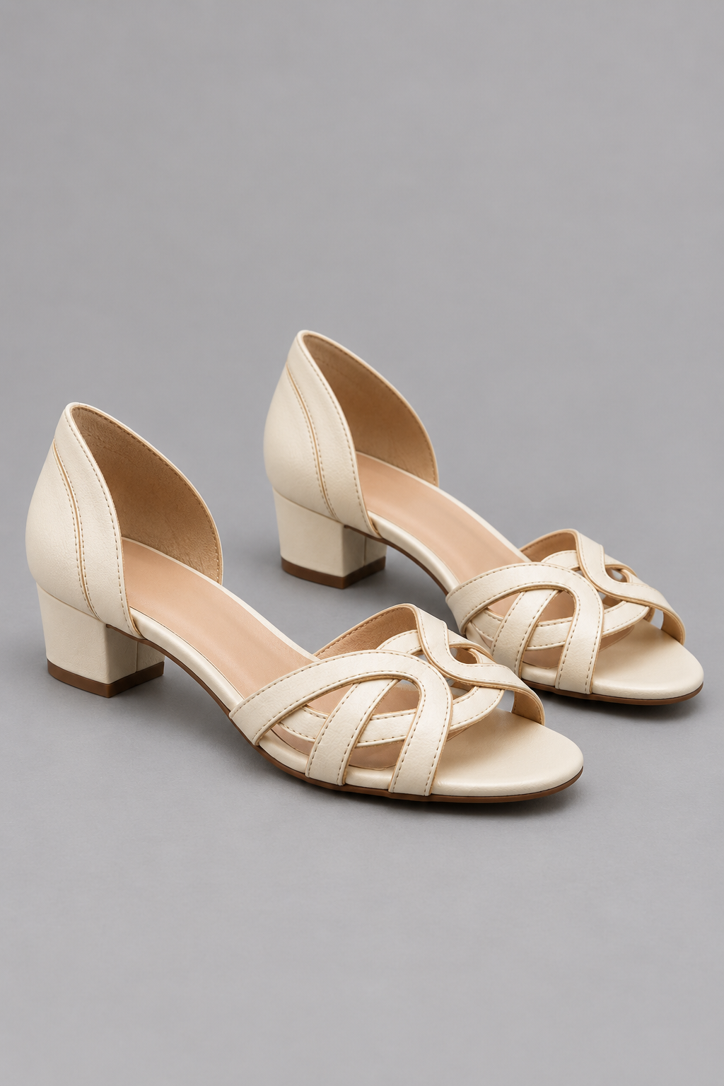 Aileen | Elegant Cream Woven Sandals