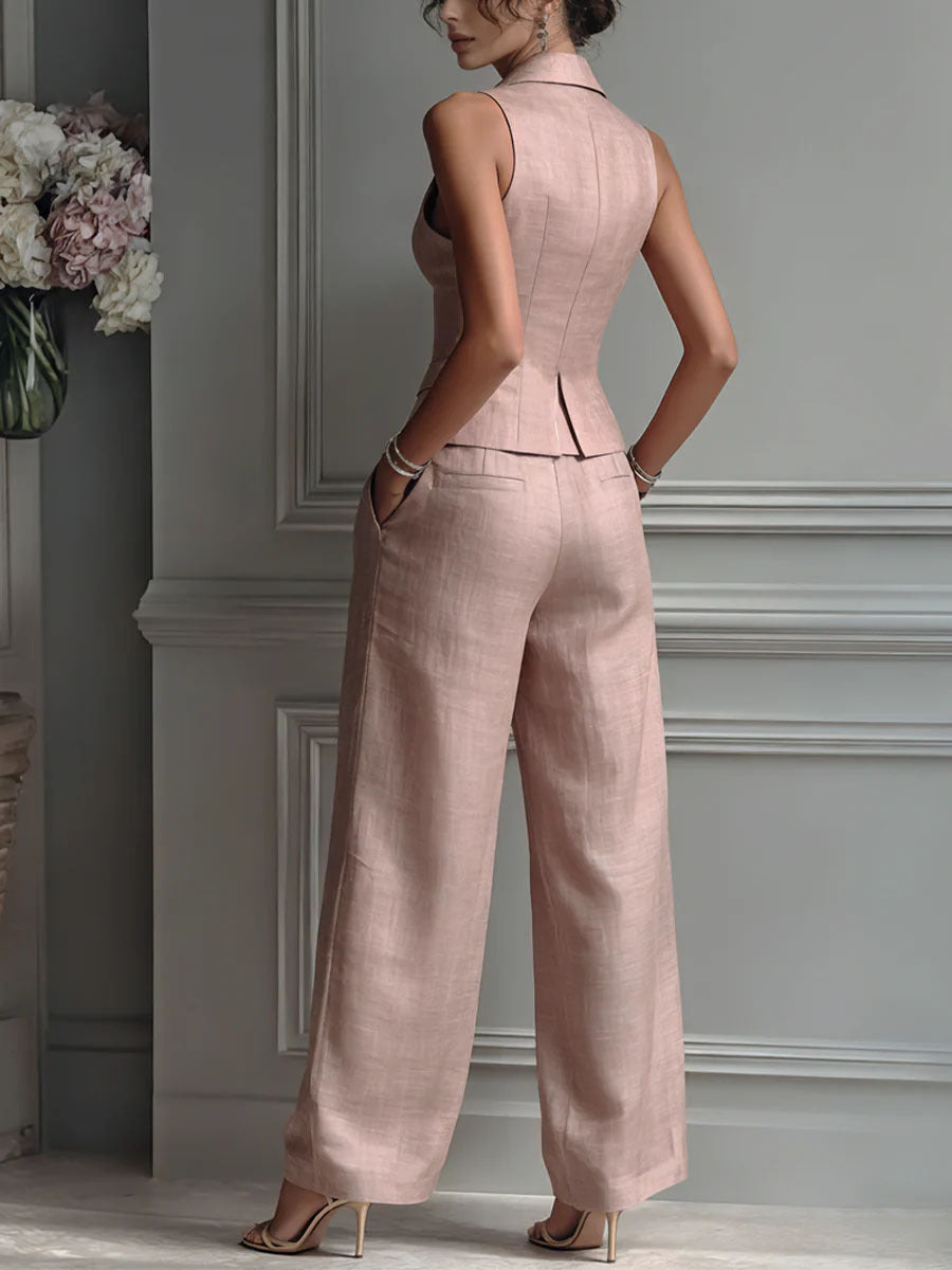 Alina | V-Neck Button-Front Two-Piece Set
