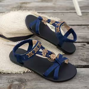 Belinda | Breathable Flat Sandals with Rounded Toe for Women