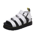 Blanche | Women's Platform Flat Sandals, Contrast Welt Stitching
