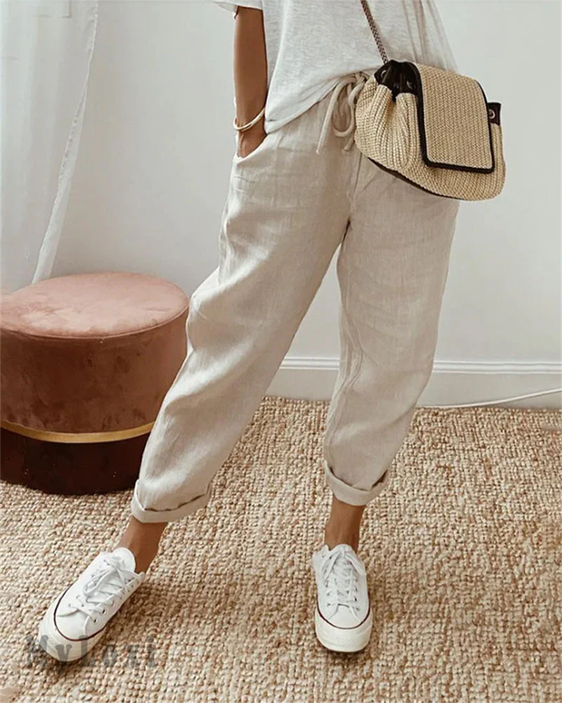 Candice | Casual Cotton and Linen Trousers for Women