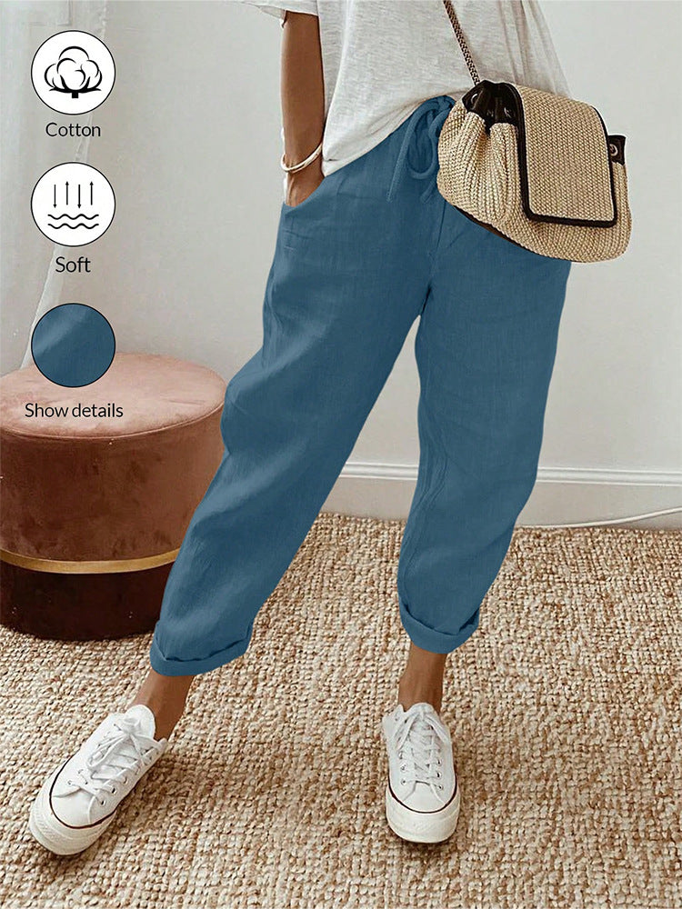 Candice | Casual Cotton and Linen Trousers for Women