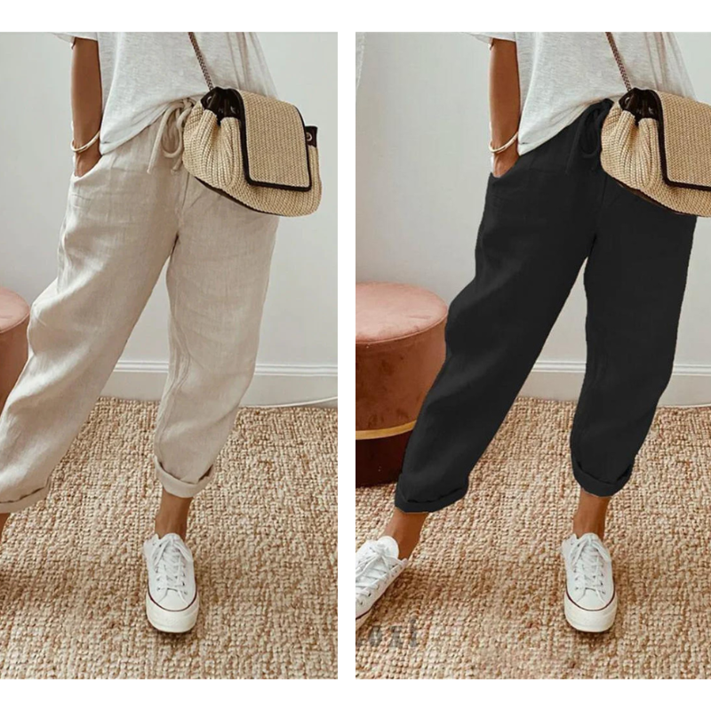 Candice | Casual Cotton and Linen Trousers for Women