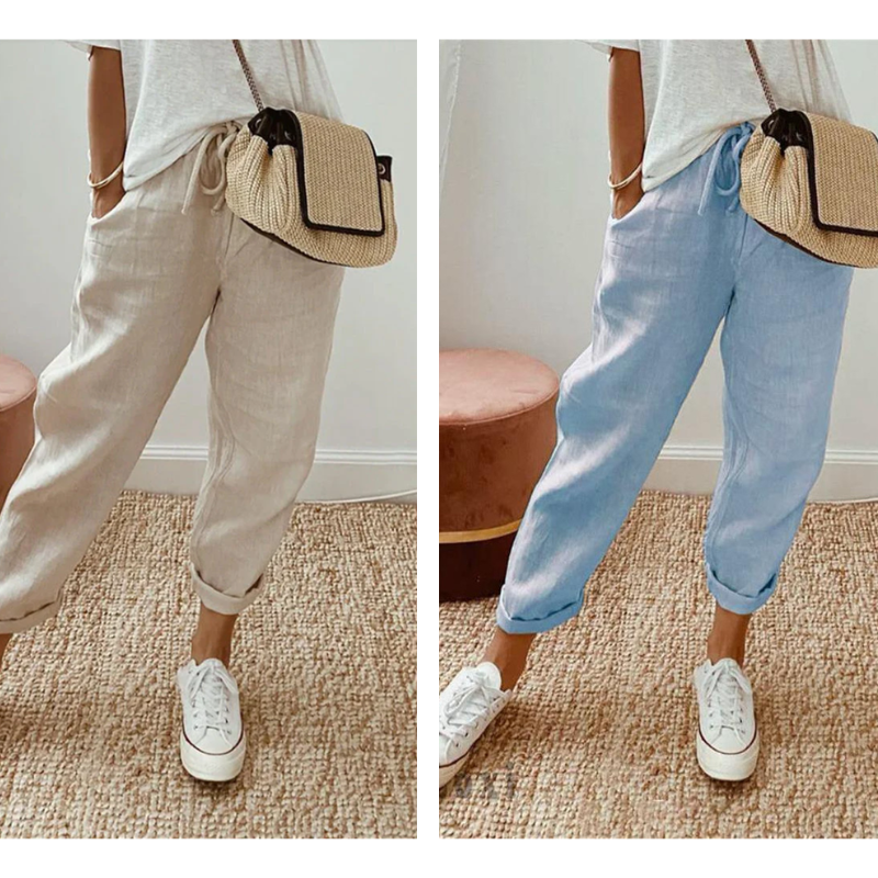 Candice | Casual Cotton and Linen Trousers for Women