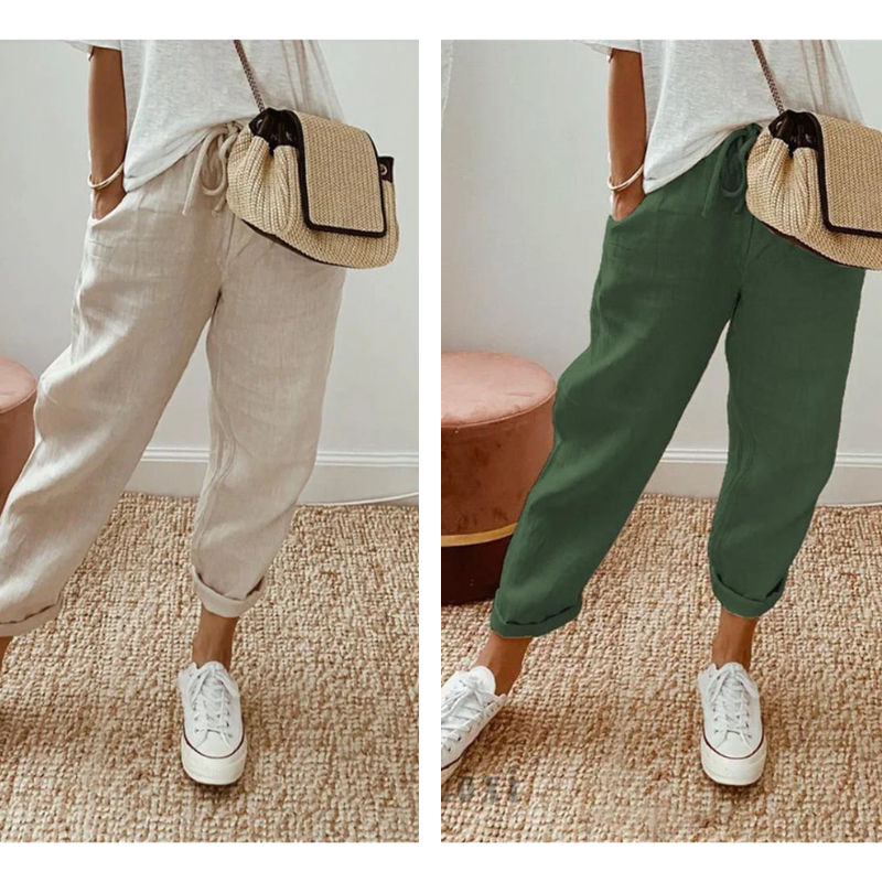 Candice | Casual Cotton and Linen Trousers for Women