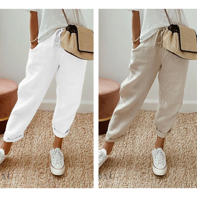 Candice | Casual Cotton and Linen Trousers for Women