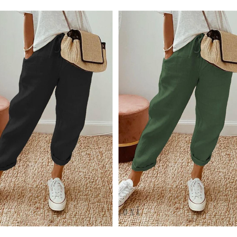 Candice | Casual Cotton and Linen Trousers for Women