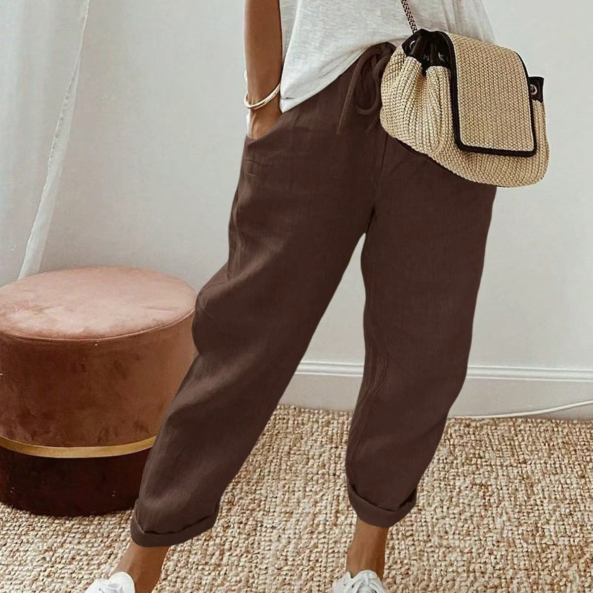 Candice | Casual Cotton and Linen Trousers for Women