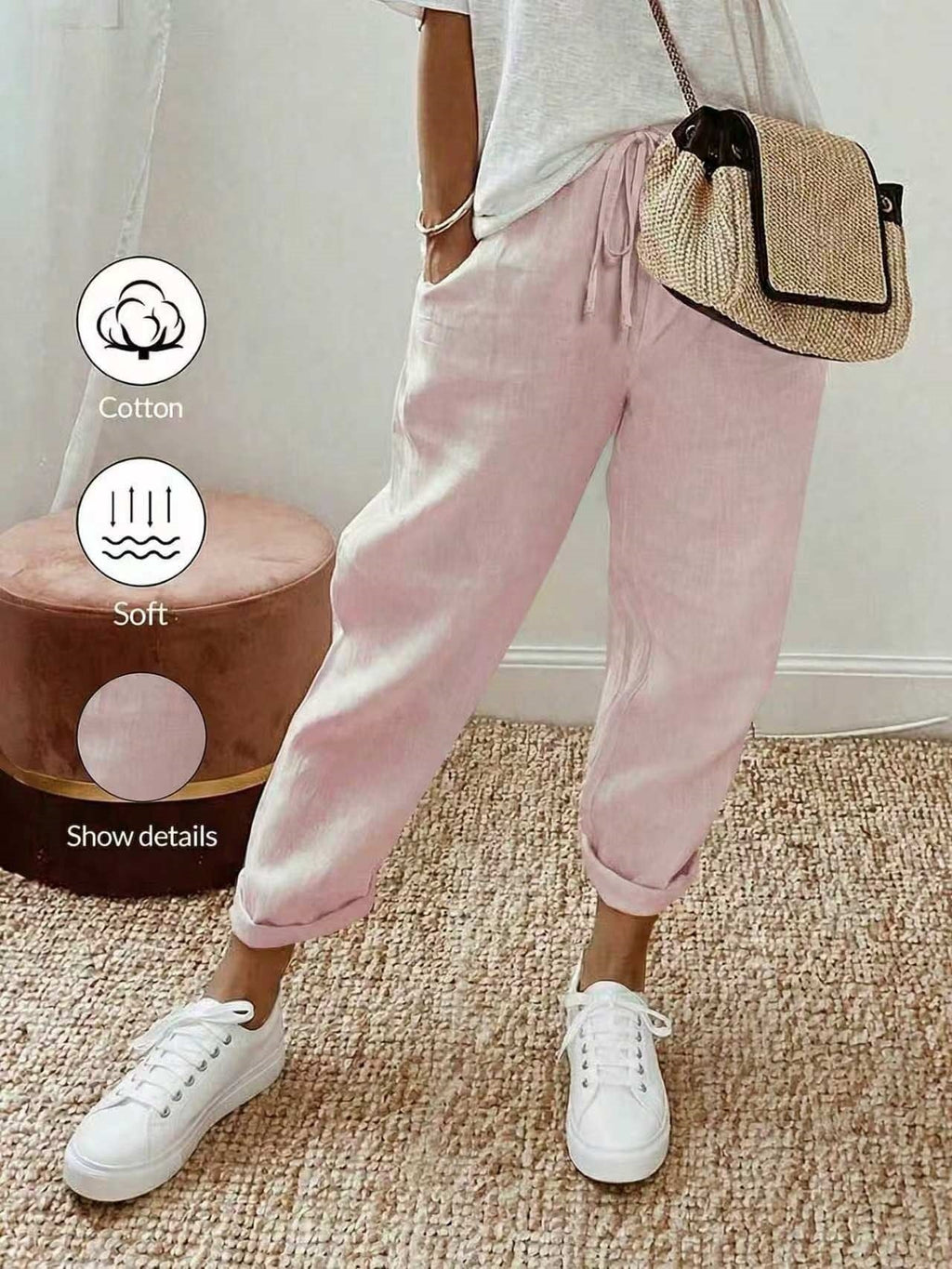 Candice | Casual Cotton and Linen Trousers for Women