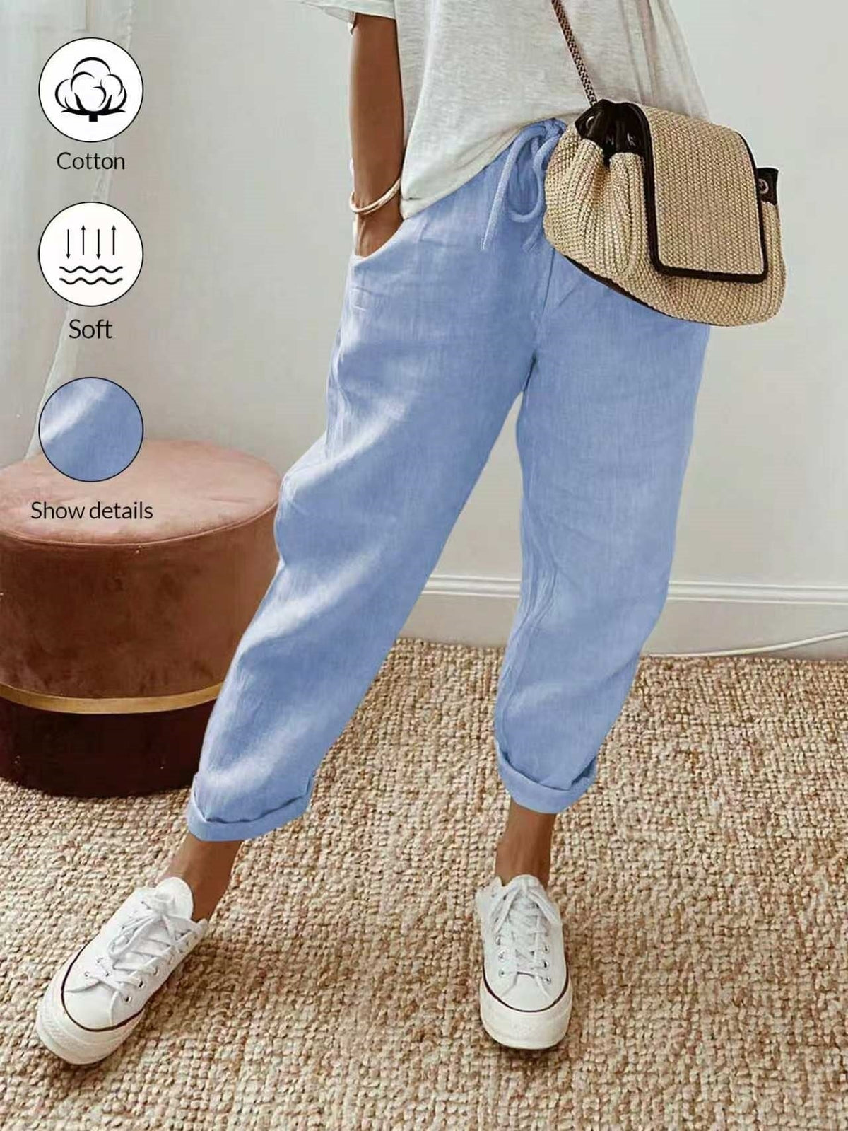 Candice | Casual Cotton and Linen Trousers for Women