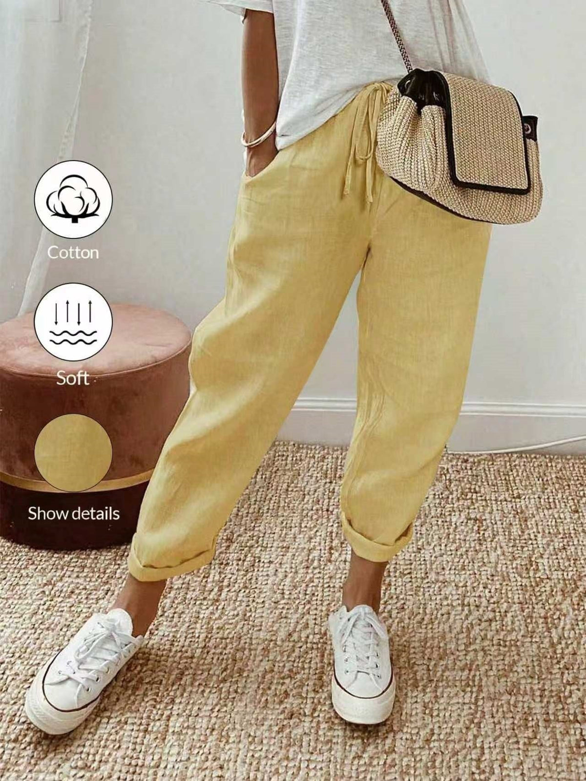 Candice | Casual Cotton and Linen Trousers for Women