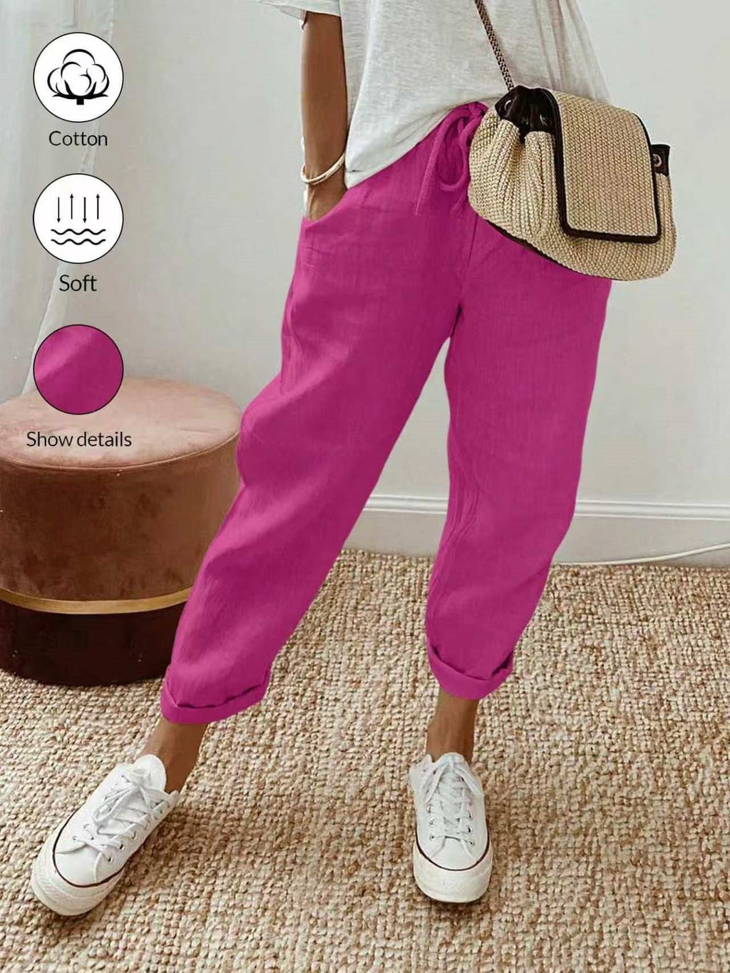 Candice | Casual Cotton and Linen Trousers for Women