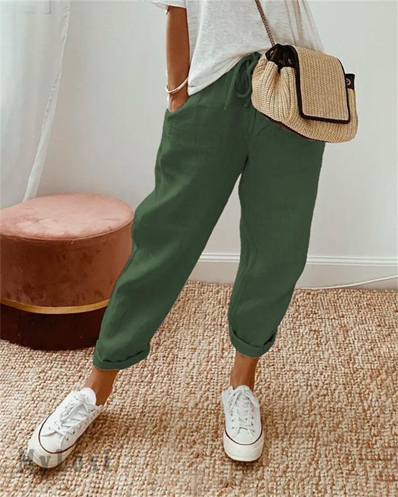Candice | Casual Cotton and Linen Trousers for Women