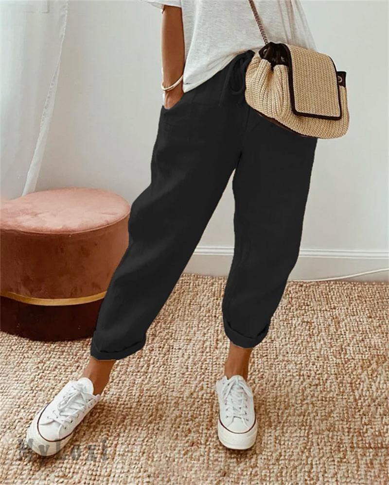 Candice | Casual Cotton and Linen Trousers for Women