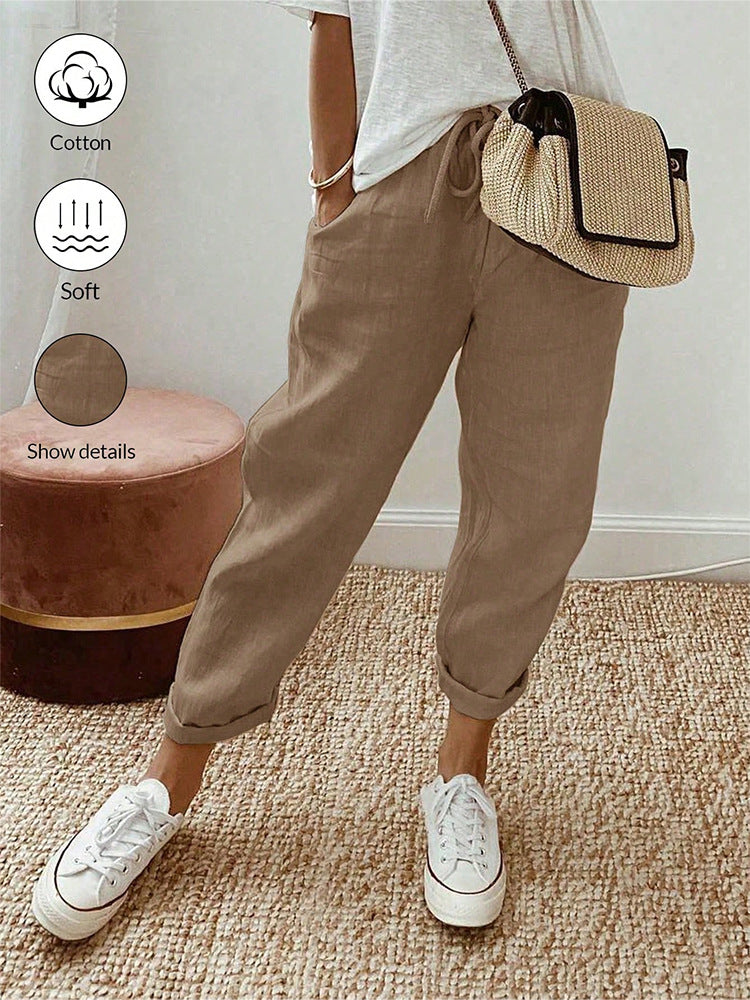 Candice | Casual Cotton and Linen Trousers for Women