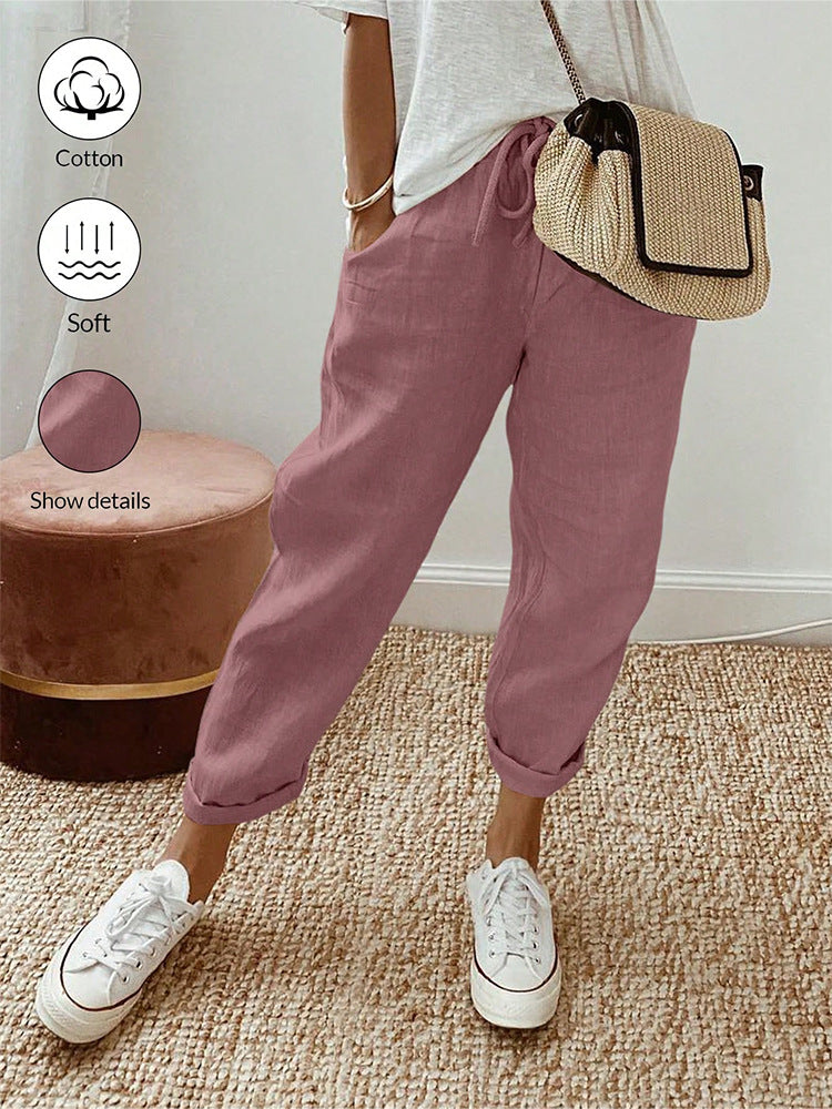 Candice | Casual Cotton and Linen Trousers for Women