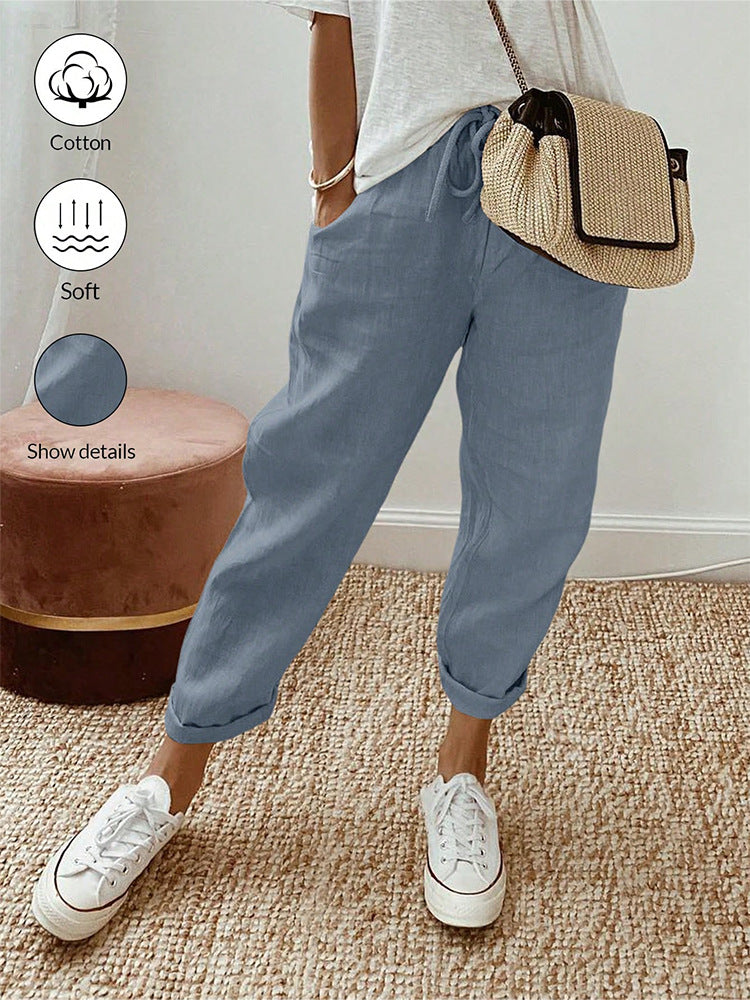 Candice | Casual Cotton and Linen Trousers for Women