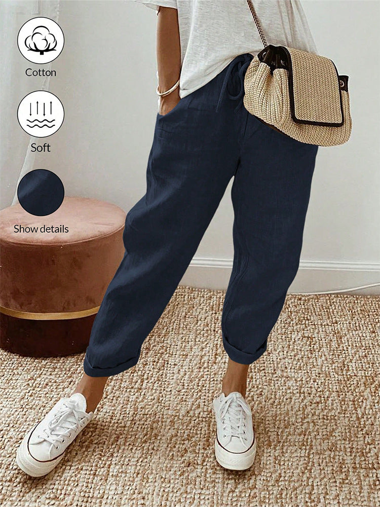 Candice | Casual Cotton and Linen Trousers for Women