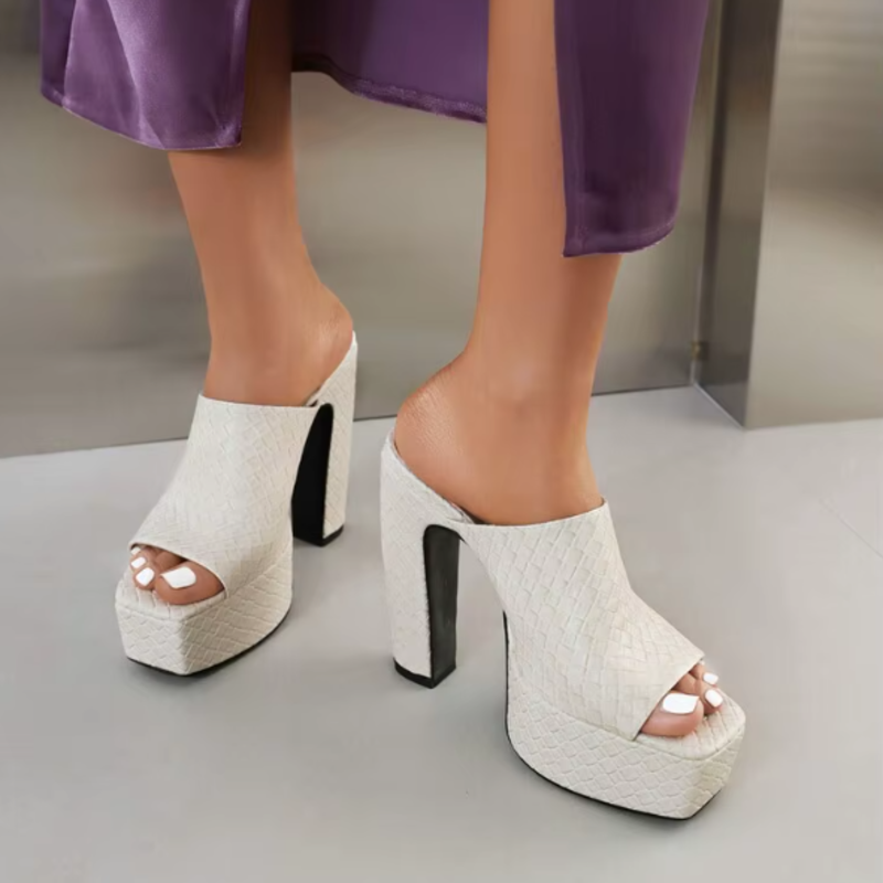 Candice | Leather Platform Sandals