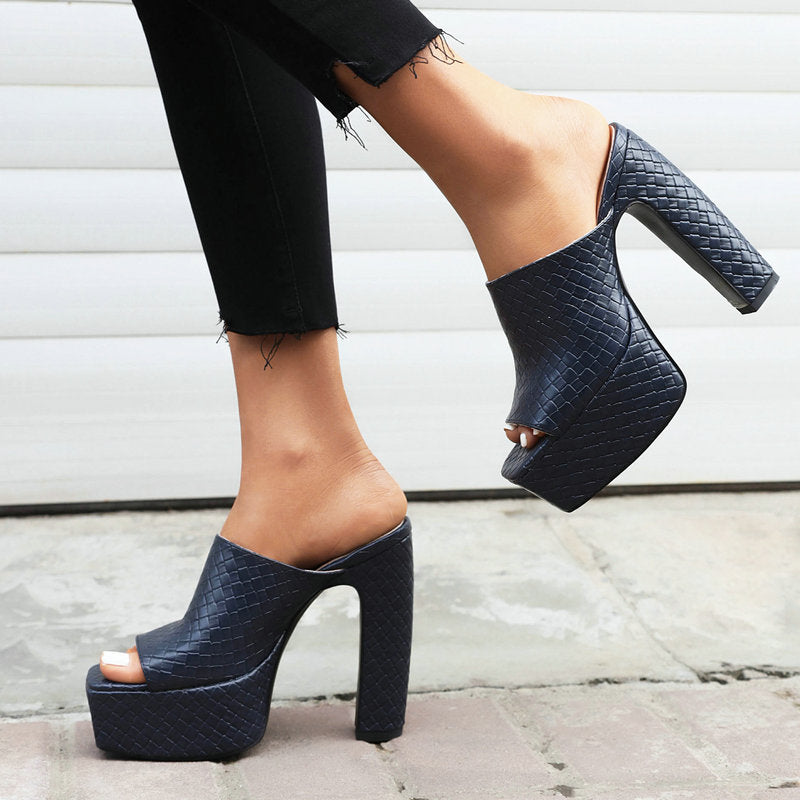 Candice | Leather Platform Sandals