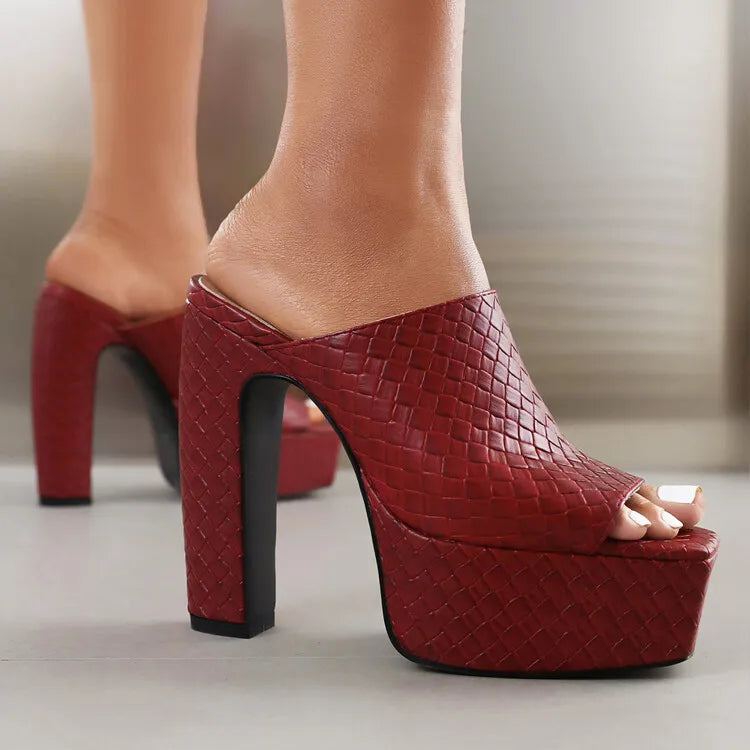 Candice | Leather Platform Sandals