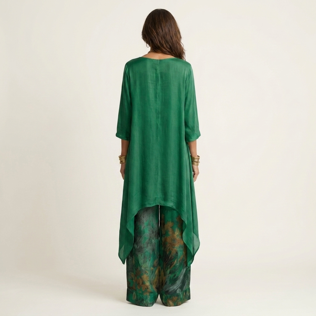 Cariola | Asymmetric Cotton and Silk Two-Piece Set