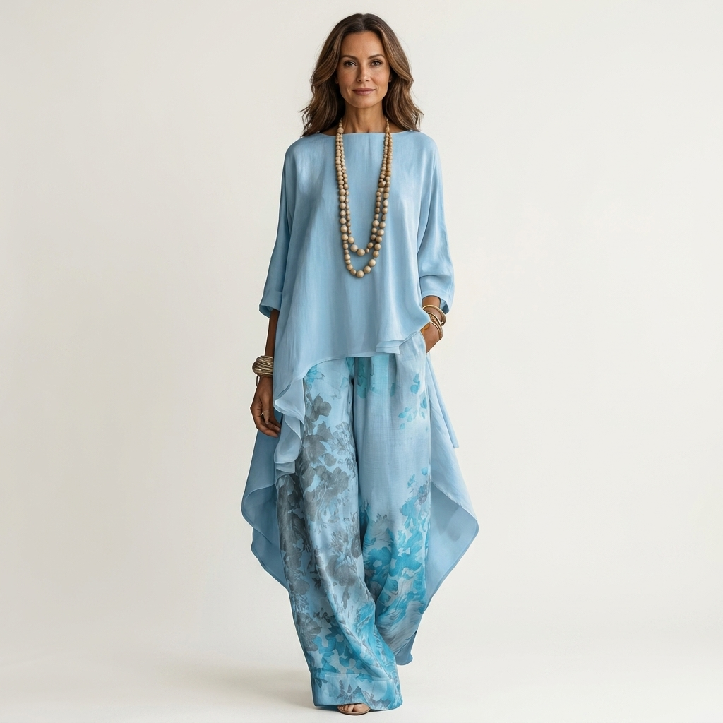 Cariola | Asymmetric Cotton and Silk Two-Piece Set