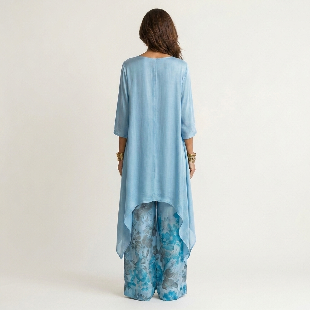 Cariola | Asymmetric Cotton and Silk Two-Piece Set