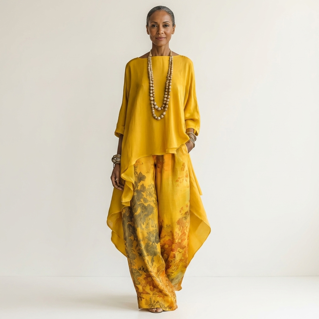 Cariola | Asymmetric Cotton and Silk Two-Piece Set