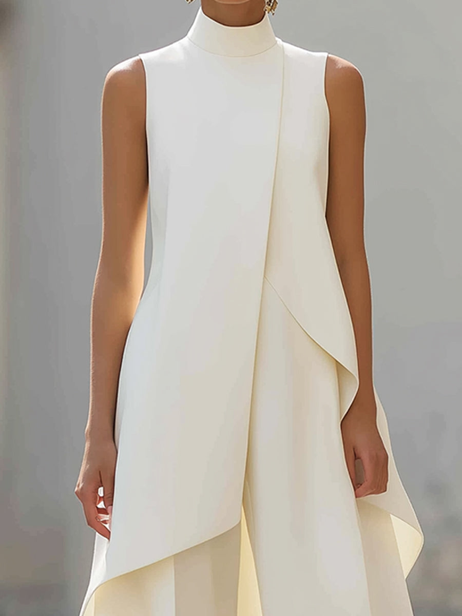 Catalina | High-Neck Top and Palazzo Trousers Two-Piece Set