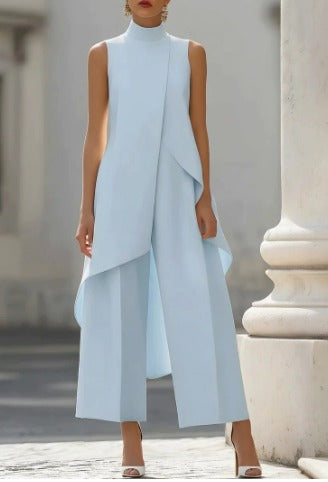 Catalina | High-Neck Top and Palazzo Trousers Two-Piece Set