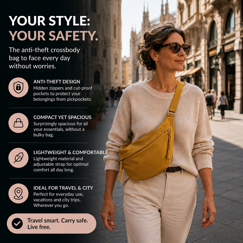 Luce | Ochre Nylon Shoulder Bag