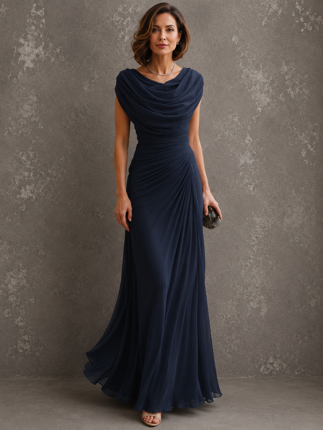 Maëlle | Sleeveless Draped Maxi Dress