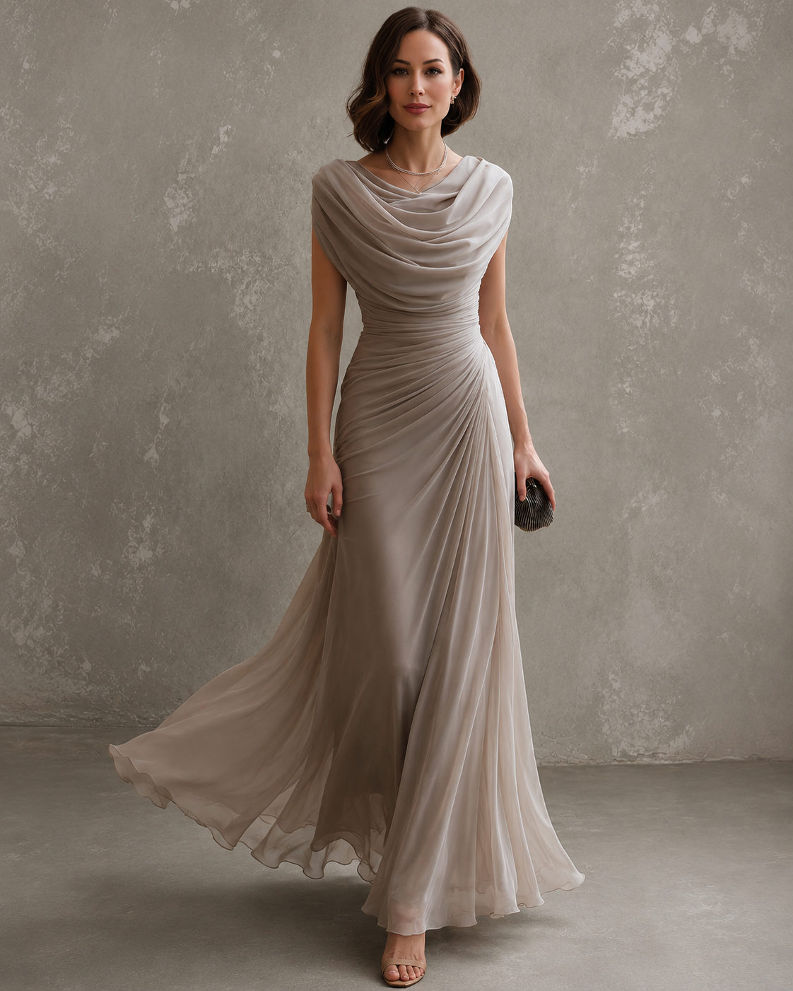Maëlle | Sleeveless Draped Maxi Dress
