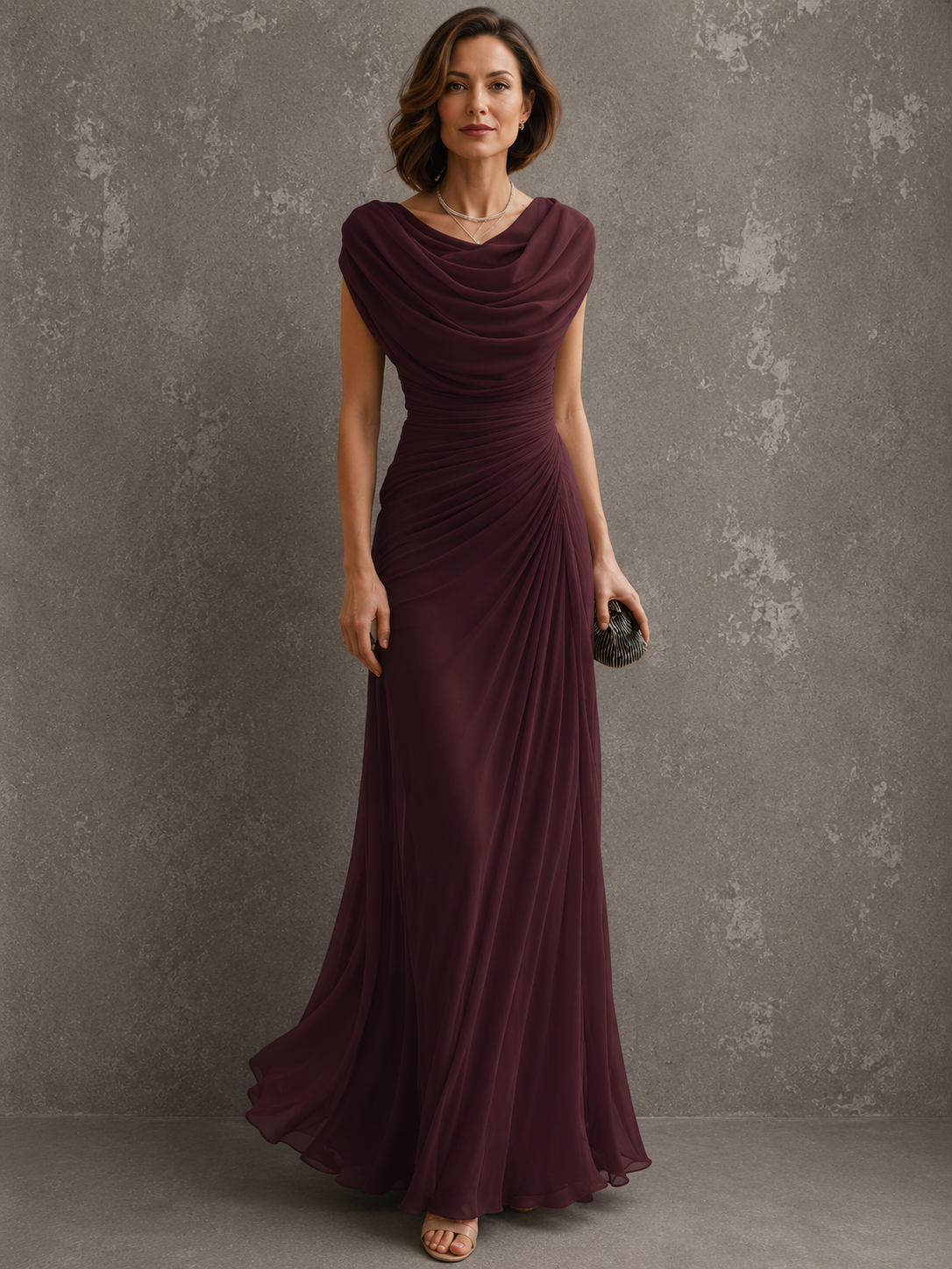 Maëlle | Sleeveless Draped Maxi Dress