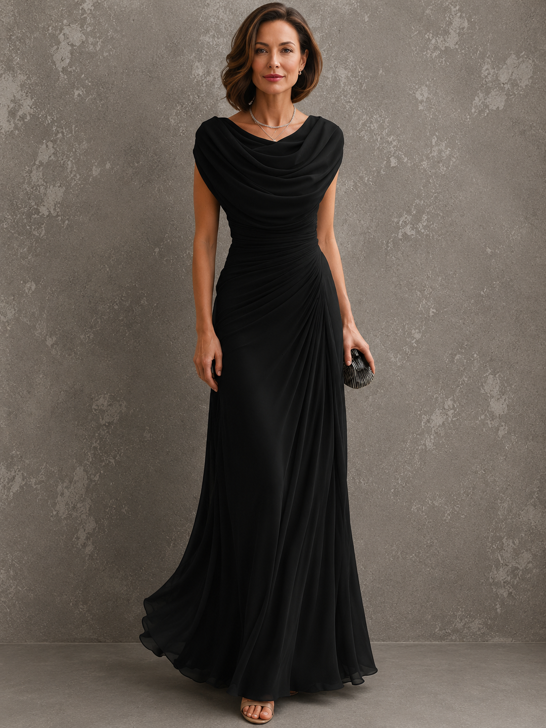 Maëlle | Sleeveless Draped Maxi Dress