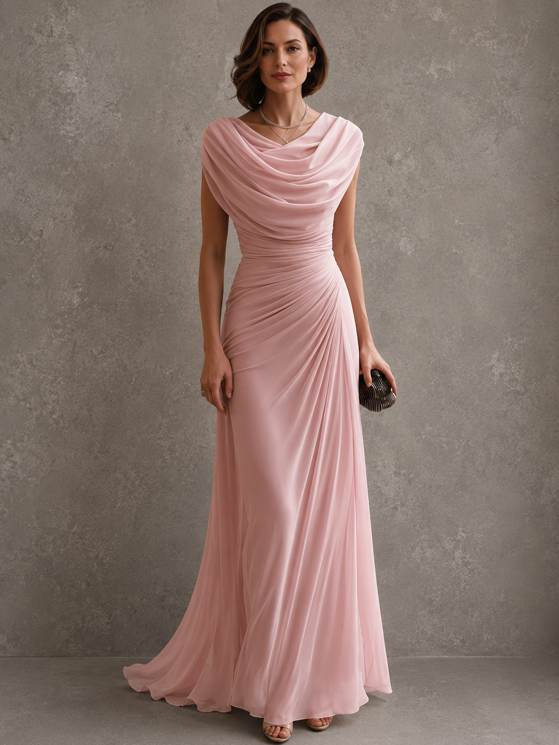 Maëlle | Sleeveless Draped Maxi Dress