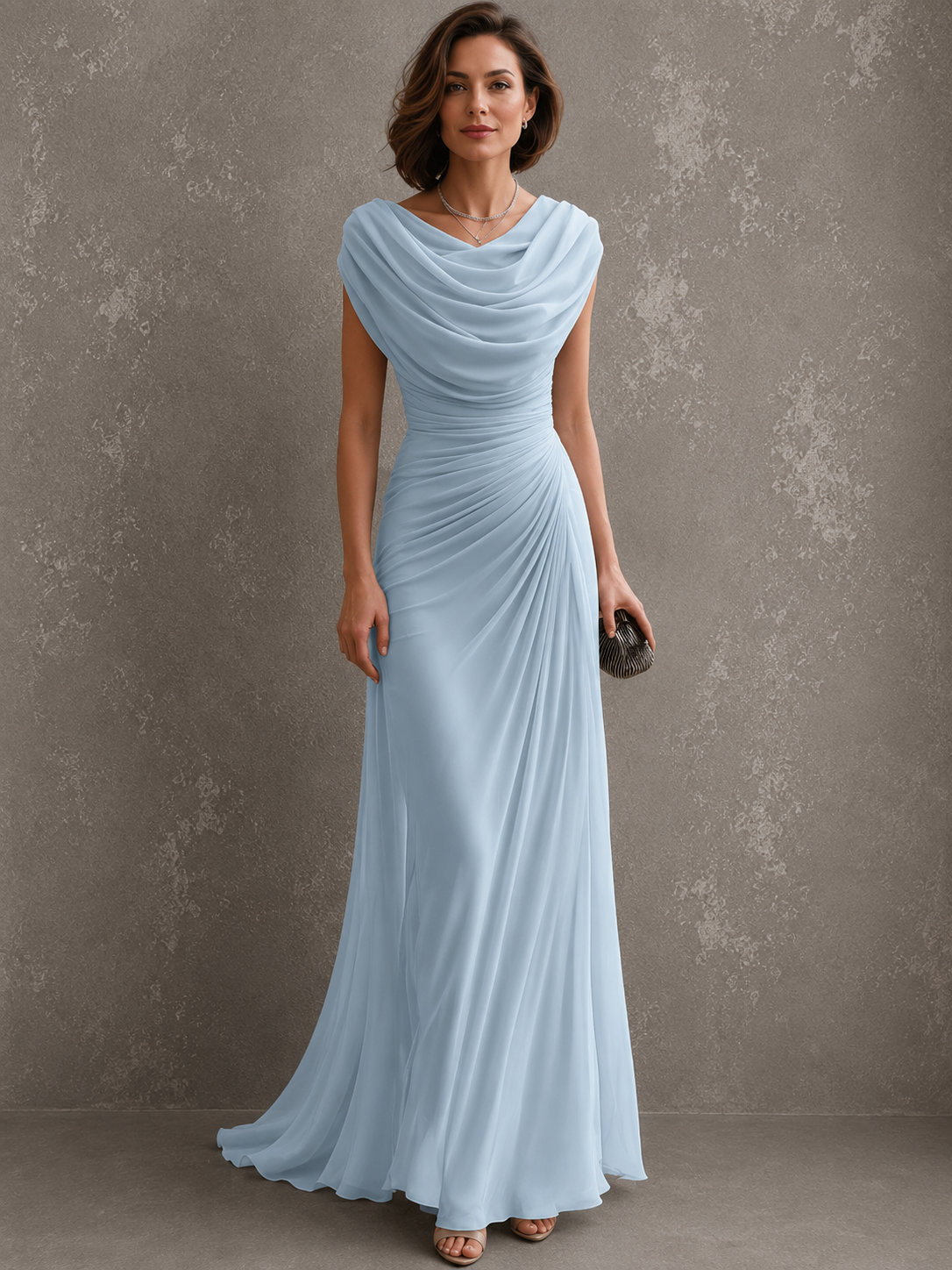 Maëlle | Sleeveless Draped Maxi Dress