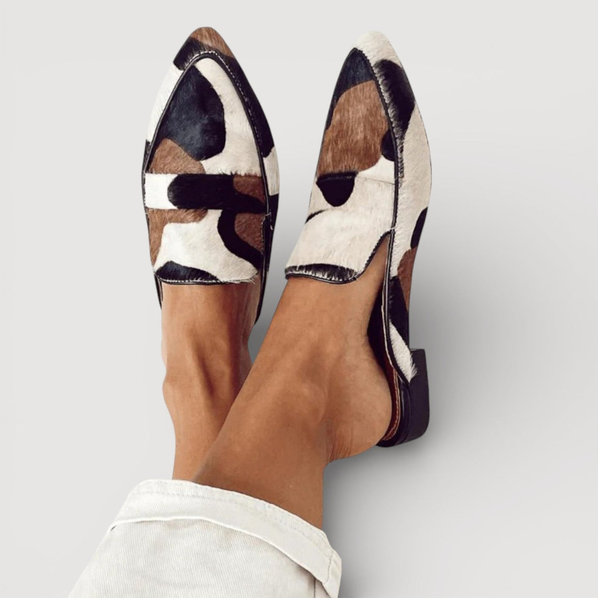 Bianca | Women's Cow Print Loafers