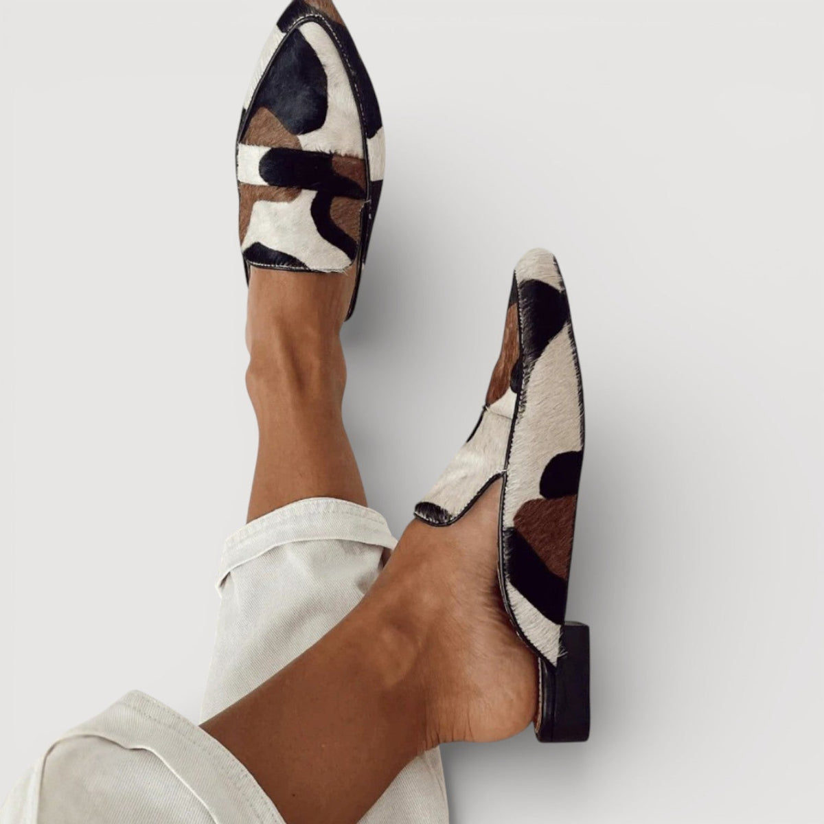 Bianca | Women's Cow Print Loafers