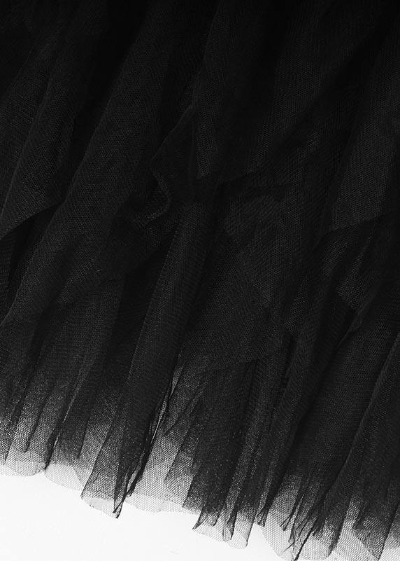 Organic | Black Tulle Tiered Summer Skirts