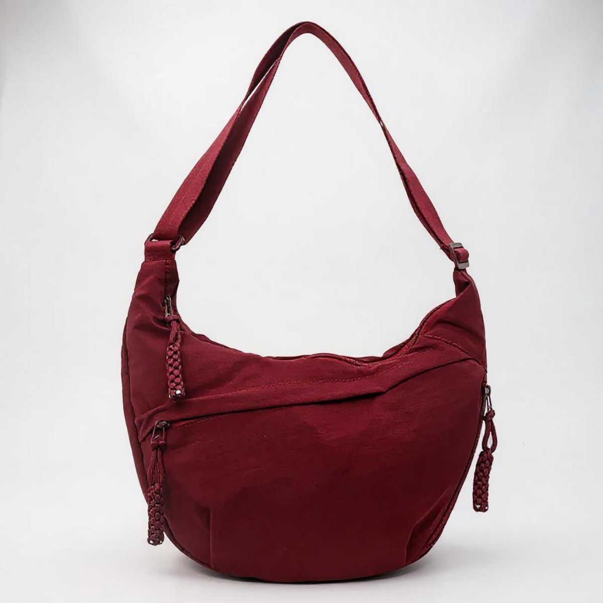 Rosa | Burgundy Nylon Shoulder Bag